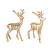 Deco figure set of 2 deer table decoration animal figure metal Christmas decoration silver or gold aluminum