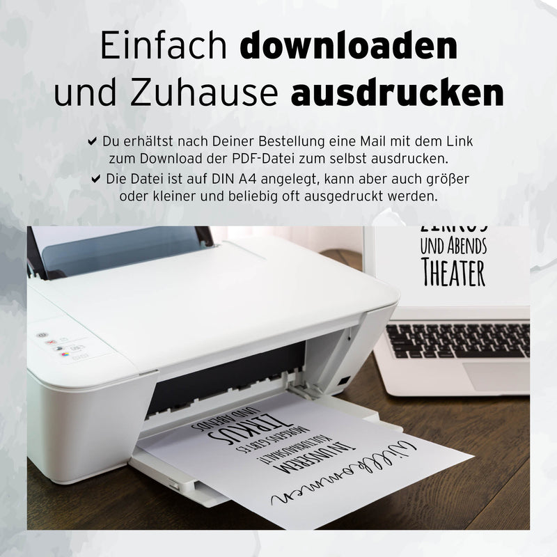 Poster mit Spruch "Kulturhaushalt" (Sofort-Download)