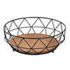 Fruit basket metal bread basket round fruit bowl Neo ø 28 cm H 10 cm black metal