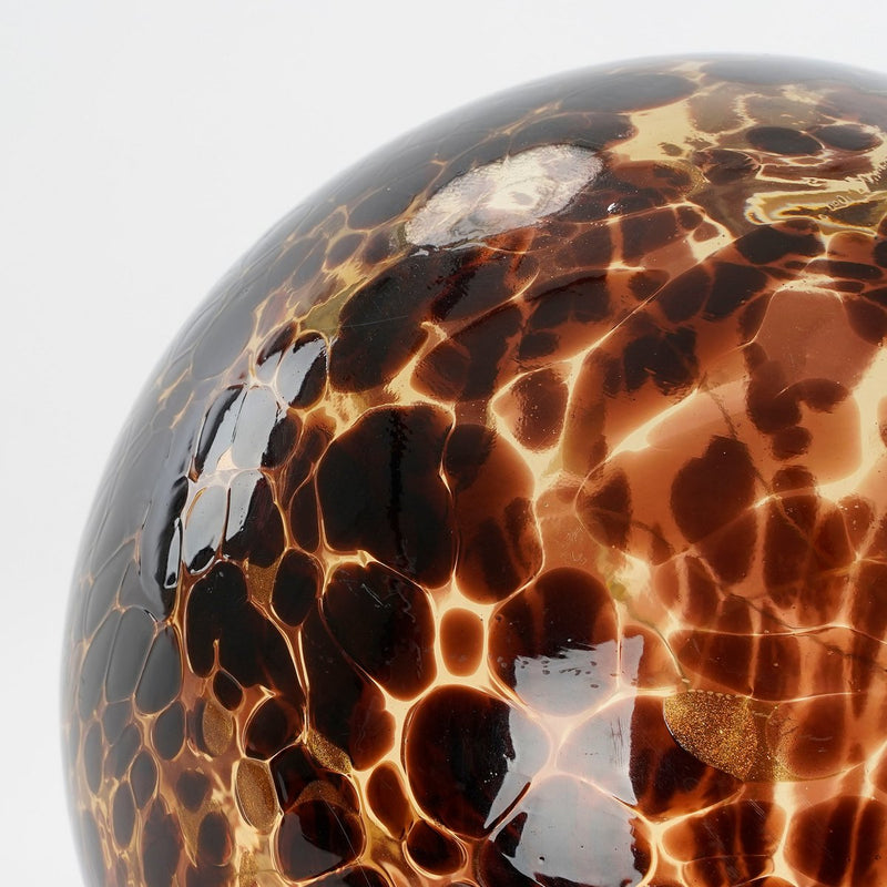 Deco Ball with LED Lighting - H20 x Ø20 cm - Glass - Brown