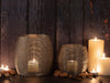 Tea light holder set of 2 lanterns candle holder Paris gold or silver candle holder